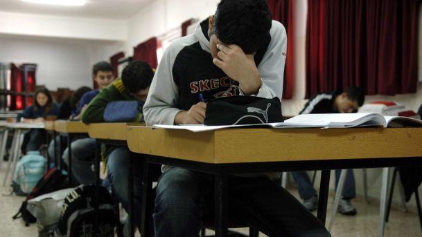 Students at an Arab high school in Haifa. Illustrative. (Credit: Haaretz / Yaron Kaminsky) Students at an Arab high school in Haifa. Illustrative. (Credit: Haaretz / Yaron Kaminsky)