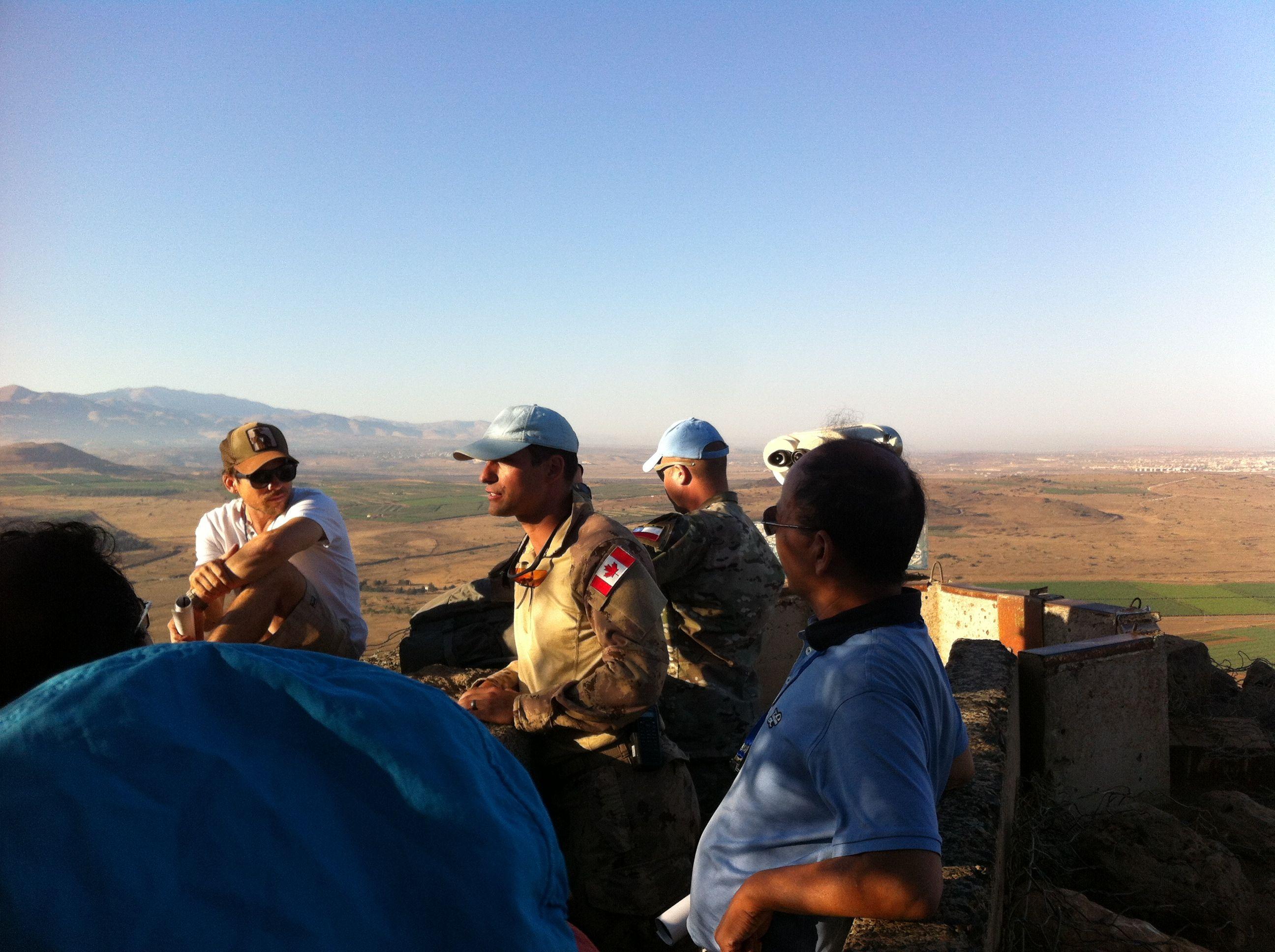 TAU Workshop participants meet with UN peacekeepers on the Golan Heights, 2015 TAU Workshop participants meet with UN peacekeepers on the Golan Heights, 2015
