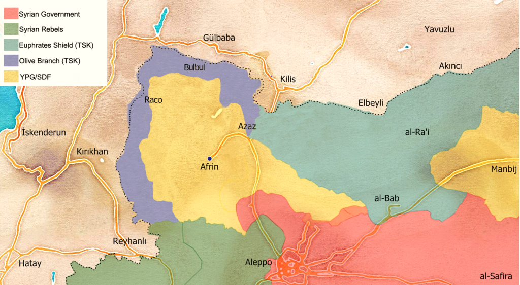 Map of Operation Olive Branch (2018)