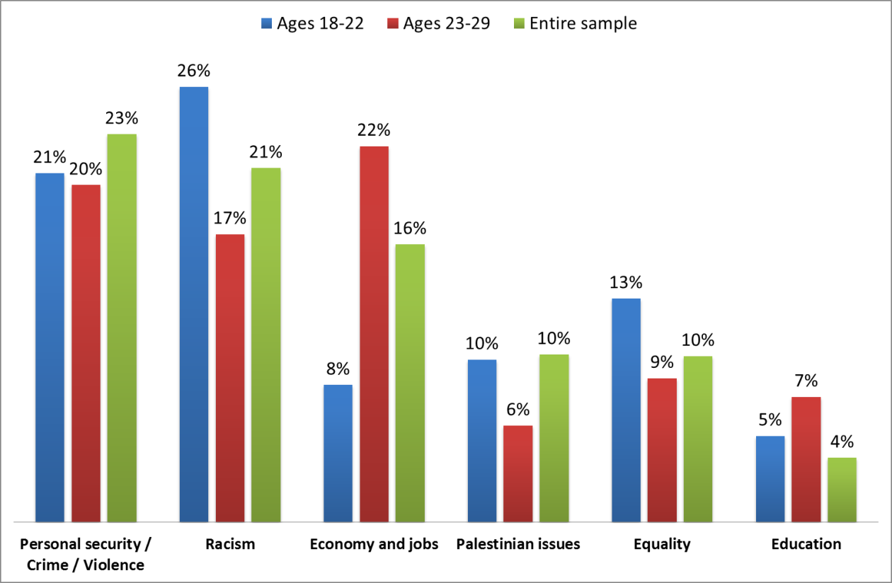Figure 4: What issue most concerns you and your family? (by age group)