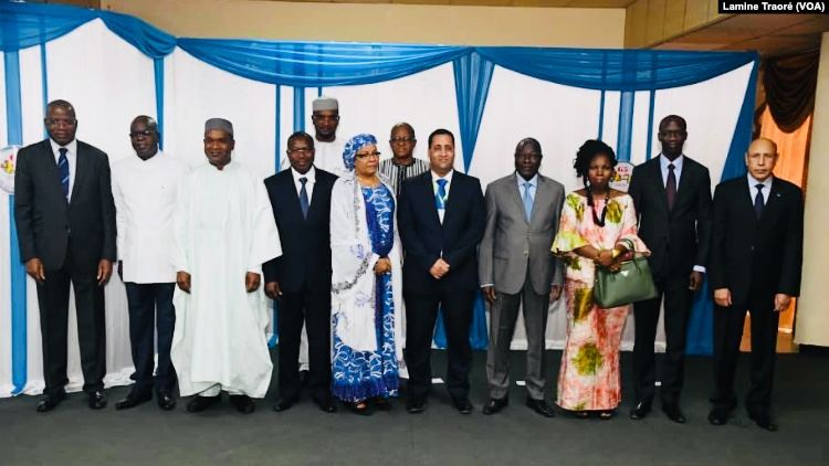 Ministers of the G5 Sahel after a council, February 2019
