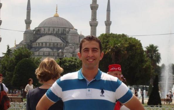 The executed Jordanian pilot, Moaz al-Kasabeh, on a trip to Istanbul.