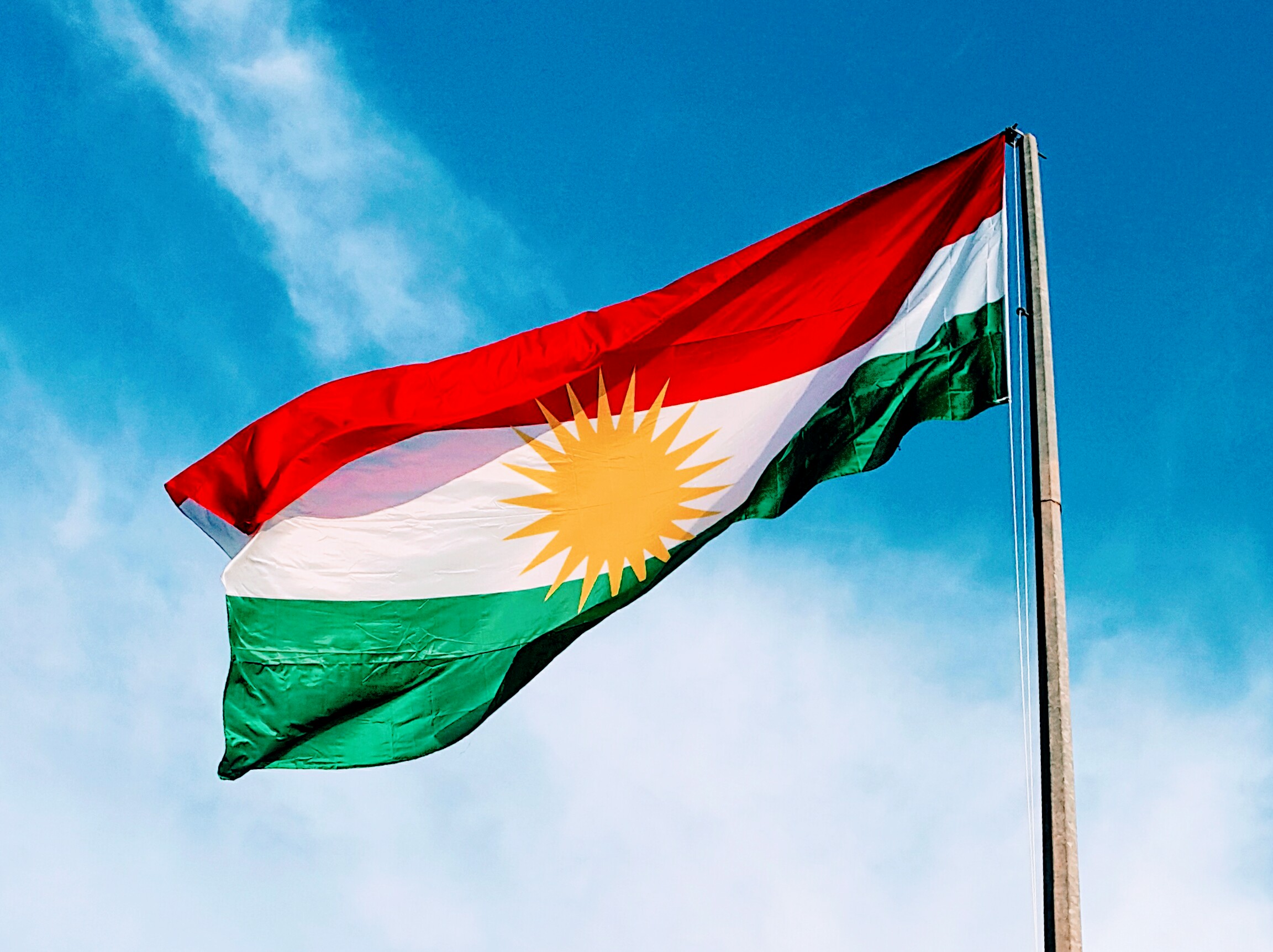 The Kurdish Flag. 