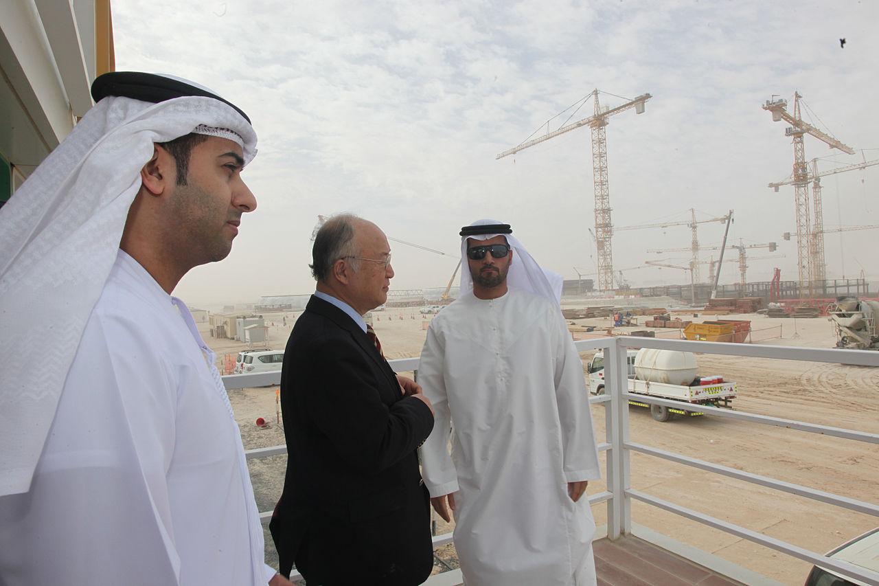 IAEA Director General Yukiya Amano visits the Barakah nuclear power plant construction site.