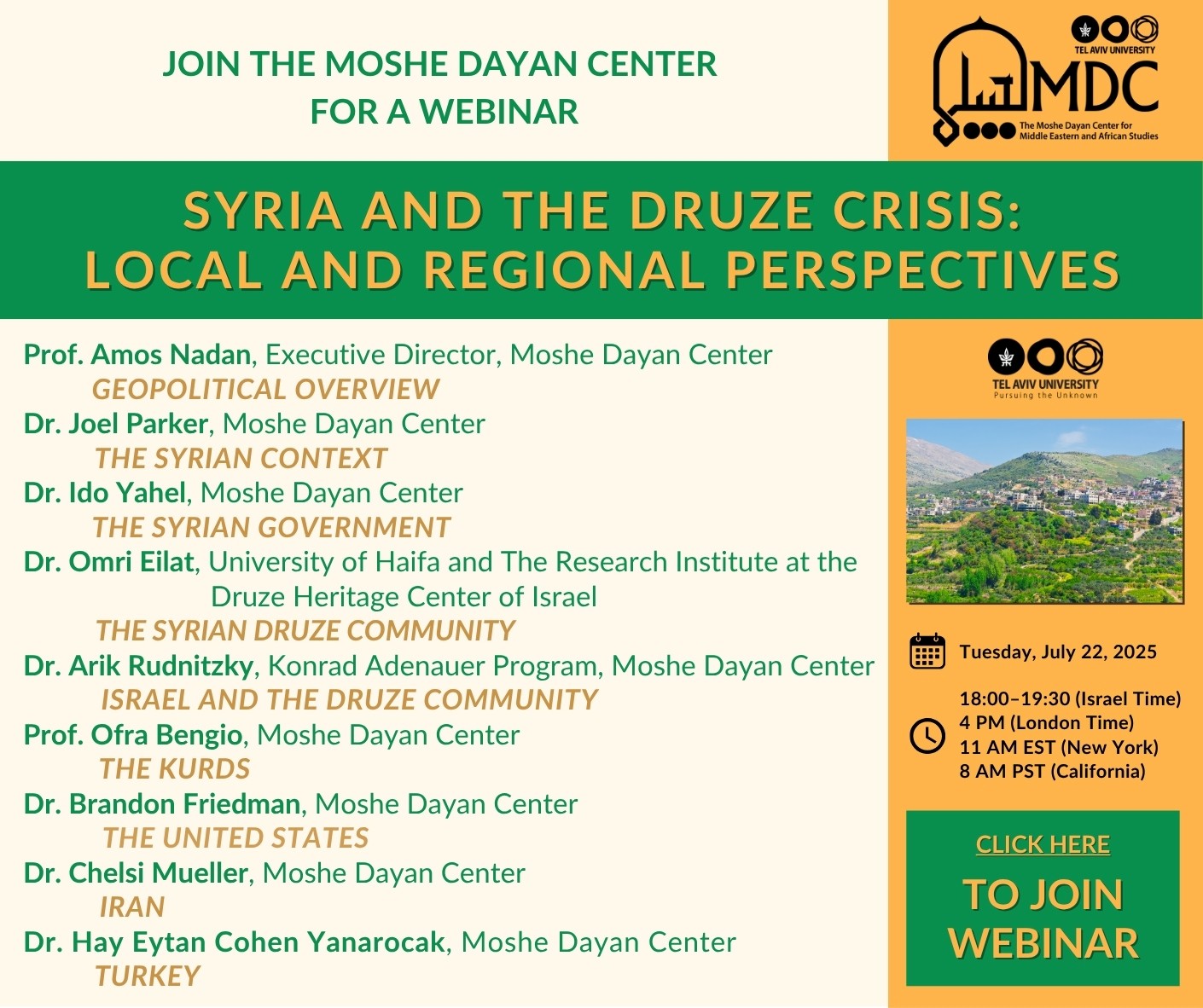 webinar_Syria and the Druze Crisis_22.7.2025