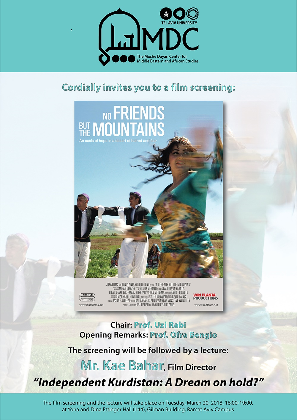 No Friends but the Mountains - Film Screening Poster