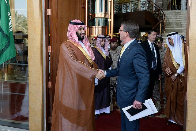 Mohammad bin Salman meets with American official, illustrative.