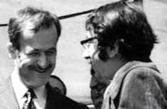 Duraid Lahham receiving an award for his artistic work from President Hafez al-Assad in 1976 Duraid Lahham receiving an award for his artistic work from President Hafez al-Assad in 1976